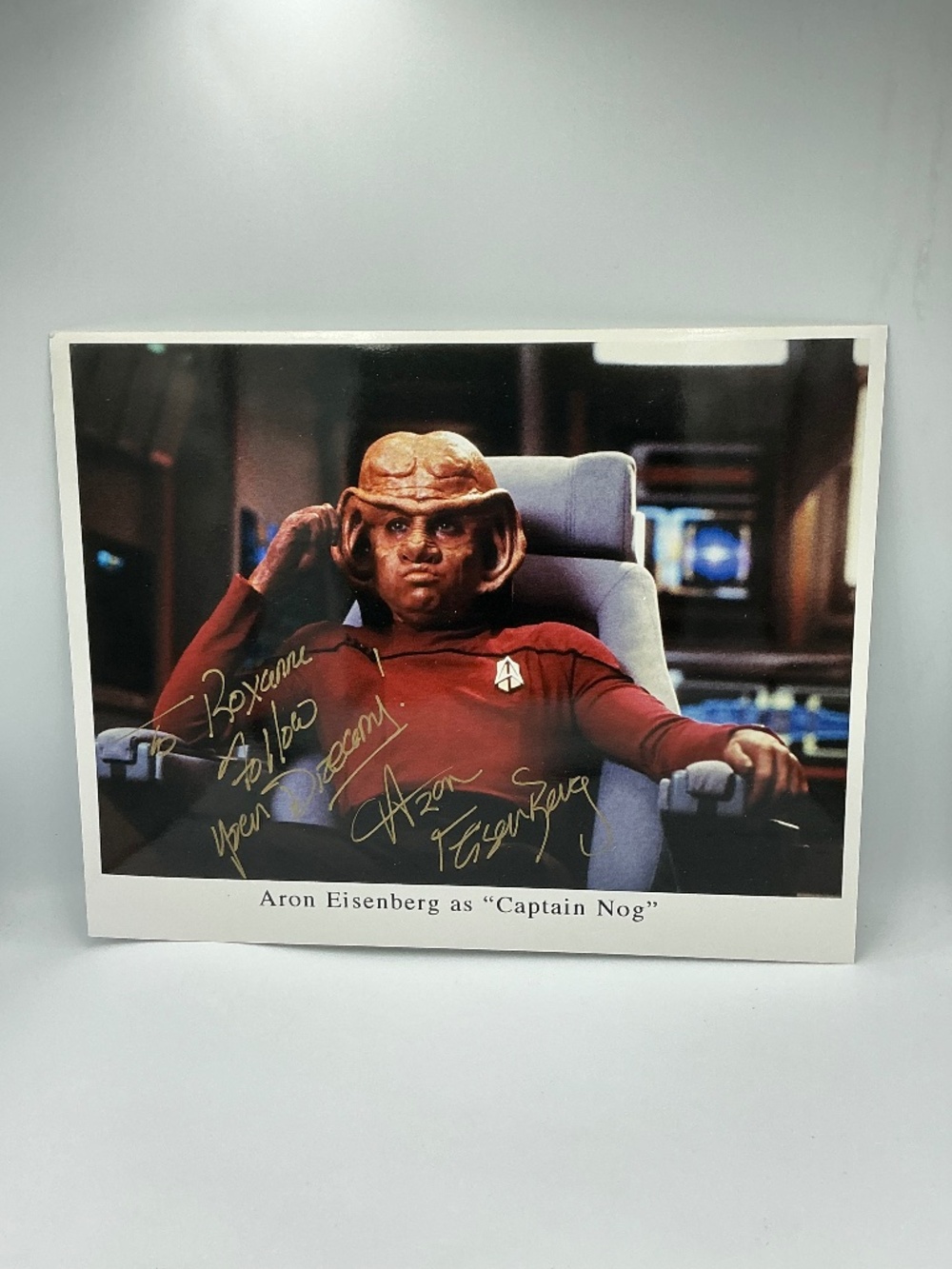 Star Trek Autographed Aron Eisenberg Signed Photo Nog DS9 8x10 Captain Promo